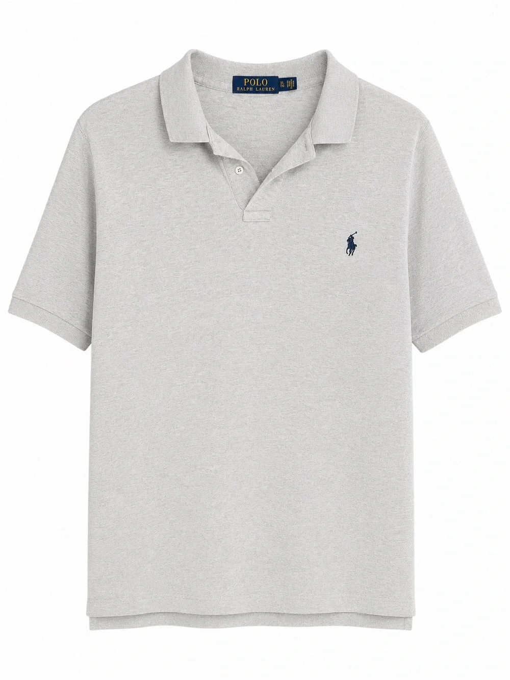 Polo by Ralph Lauren Men's Heather Gray Polo with Navy Pony